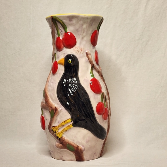 Anthropologie Tall Whimsical Bird Vase - Picture 1 of 4